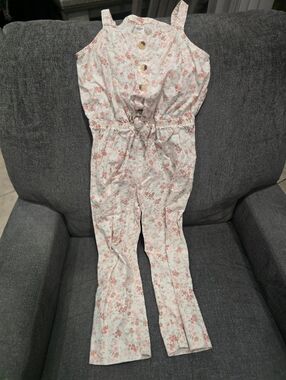 OshKosh B'gosh Pink Floral Tie-Waist Romper